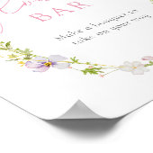 Wildbloem en vlinders Bloem Boeket Bar Teken Poster (Hoek)