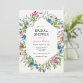 Wildbloem en Vlinders Vrijgezellenfeest Kaart (Staand voorkant)