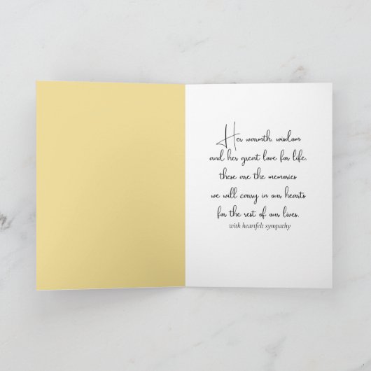 Wildbloem en zonnebloem veld sympathie kaart (Binnen)