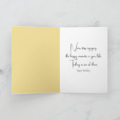 Wildbloem en zonnebloem veld verjaardag kaart (Binnen)