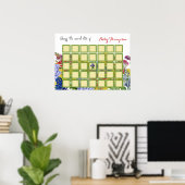 Wildbloem Floral Baby in Bloom Raad Game Shower Poster (Thuiskantoor)