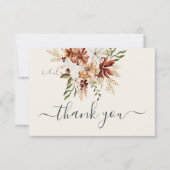 Wildbloem Floral Hartelijk dank Bedankkaart (Voorkant)