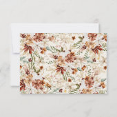 Wildbloem Floral Hartelijk dank Bedankkaart (Achterkant)