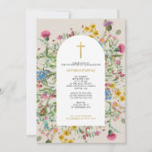 Wildbloem Grieks-orthodox doopdoop Kaart (Voorkant)