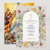 Wildbloem Grieks-orthodox doopdoop Kaart (Voorkant / Achterkant)