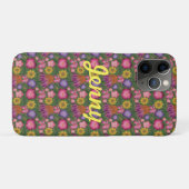 Wildbloem Groene Floral, gepersonaliseerd Case-Mate iPhone Case (Achterkant (horizontaal))