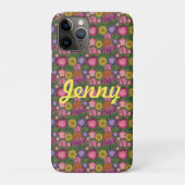 Wildbloem Groene Floral, gepersonaliseerd Case-Mate iPhone Case (Achterkant)