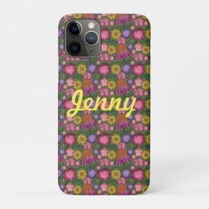 Wildbloem Groene Floral, gepersonaliseerd Case-Mate iPhone Case