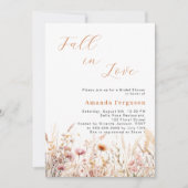 Wildbloem herfst liefde perzik roze Vrijgezellenfe Kaart (Voorkant)