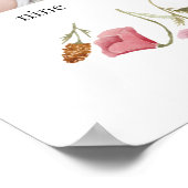 Wildbloem in Bloei Eerste Jaar Verjaardag Foto Poster (Hoek)