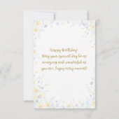 Wildbloem in bloei Happy verlate verjaardagsfeestj Kaart (Achterkant)