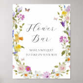 Wildbloem in Bloem Bloem Boeket Bar Teken Poster (Voorkant)