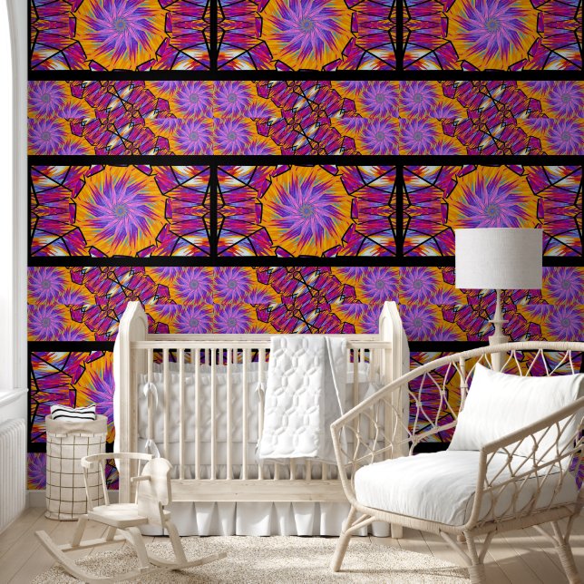 Wildbloem in de ochtend behang (Kinderen)