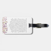 Wildbloem in liefdevolle herinnering gebed bagagelabel (Achterkant horizontaal)