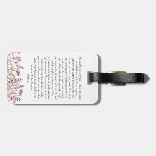Wildbloem in liefdevolle herinnering gebed bagagelabel (Achterkant horizontaal)