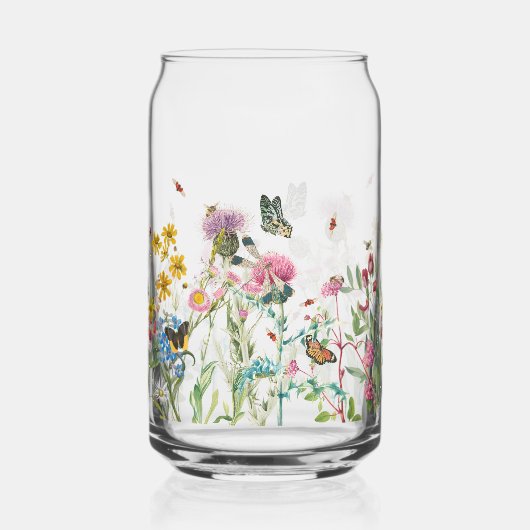 Wildbloem Insecten Bloemen Lente Tuin Blikvorm Glas (Links)