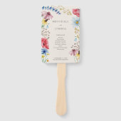 Wildbloem Landbouwhuldenprogramma voor Floral Wedd Handwaaier (Voorkant)