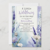 Wildbloem Lavendel Blauw Bloemen Baby shower Kaart (Voorkant)