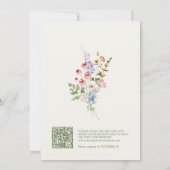 Wildbloem Lentetuin Tuin Bloem QR Bruiloft Kaart (Achterkant)