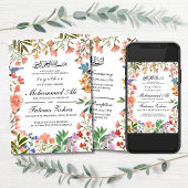 Wildbloem Lijst moslim bruiloft Nikah Walima Kaart