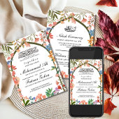 Wildbloem Masjid Moslim Bruiloft Nikah Walima Kaart
