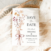 Wildbloem Modern Elegant Bloemen Bruiloft Save The Date