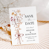 Wildbloem Modern Elegant Bloemen Bruiloft Save The Date