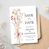 Wildbloem Modern Elegant Bloemen Bruiloft Save The Date