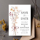 Wildbloem Modern Elegant Bloemen Bruiloft Save The Date