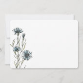 Wildbloem moderne botanische groen gepersonaliseer notitiekaartje (Achterkant)