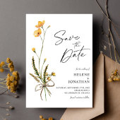 Wildbloem Moderne rustieke Botanische Elegante bru Save The Date