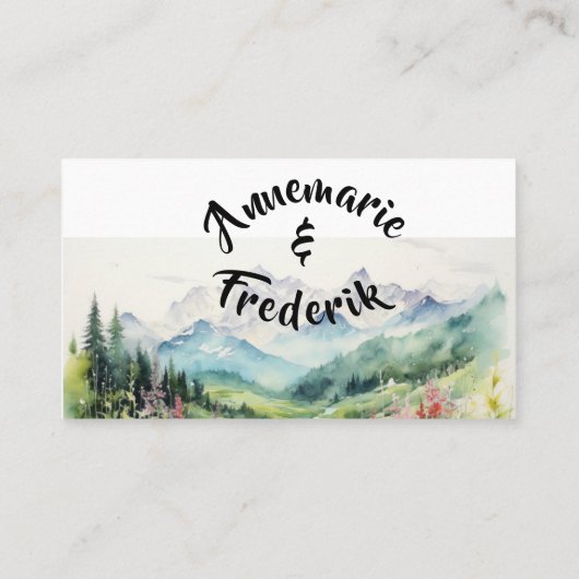 Wildbloem & Mountain Water Paint Plaatskaartje (Achterkant)