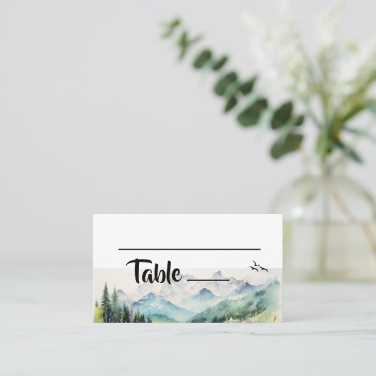 Wildbloem & Mountain Water Paint Plaatskaartje (Staand voorkant)