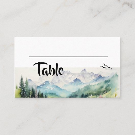 Wildbloem & Mountain Water Paint Plaatskaartje (Voorkant)