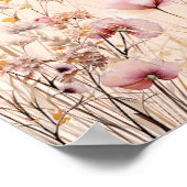 Wildbloem perzik boog baby shower welkom poster (Hoek)