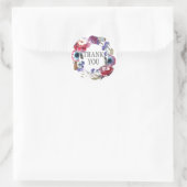 Wildbloem Pioen Bloemen met Veren | Dank u Ronde Sticker (Tas)