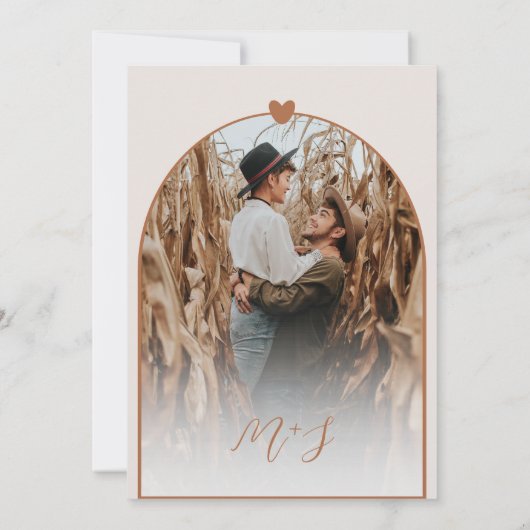 Wildbloem & Pompoen Boho Chique Herfst Bruiloft Kaart (Achterkant)