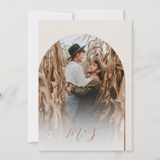 Wildbloem & Pompoen Boho Chique Herfst Bruiloft Kaart (Achterkant)