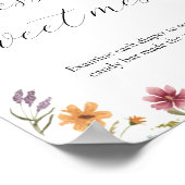 Wildbloem Raad het Sweet Mess Baby shower Sign Poster (Hoek)