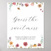 Wildbloem Raad het Sweet Mess Baby shower Sign Poster (Voorkant)