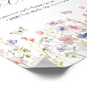 Wildbloem Raad het Sweet Mess Baby shower Sign Poster (Hoek)