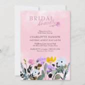 Wildbloem  roze Vrijgezellenfeest Kaart (Voorkant)