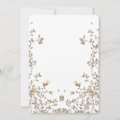 Wildbloem Tea Party Baby shower Invitation Kaart (Achterkant)