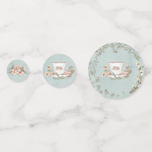 Wildbloem Tea Party Confetti (Voorkanten)