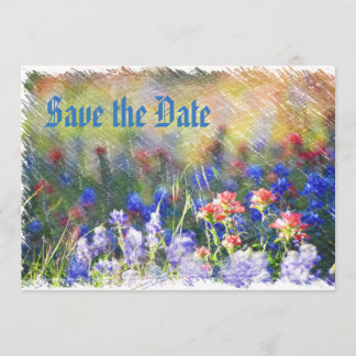 Wildbloem-uitnodigingskaart Save The Date