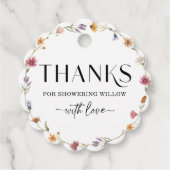 Wildbloem Veld Boho Favor Label (Voorkant)