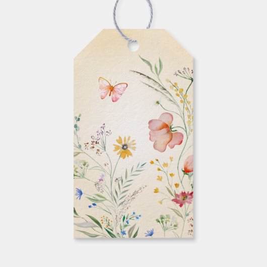 Wildbloem Vrijgezellenfeest Birthday Hartelijk dan Cadeaulabel (Achterkant)