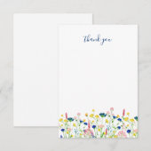 Wildbloem vrijgezellenfeest dank u. bedankkaart (Voorkant / Achterkant)