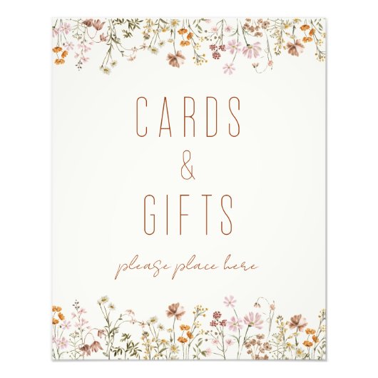 Wildbloem Vrijgezellenfeest Kaarten en geschenken Foto Afdruk (Voorkant)