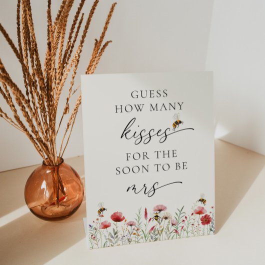 Wildbloem was bedoeld om te zijn hoeveel kussen reclamebord met voetstuk